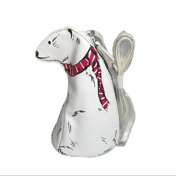 Vera Bradley Polar Bear Crossbody, White, Red - Picture 5 of 11